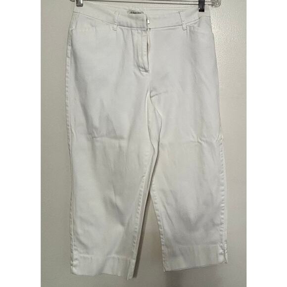 St. John's Bay Stretch White Capri Pants Size 6 - Picture 1 of 7